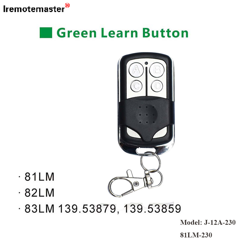 สำหรับ 81LM 82LM 83LM ปุ่มเรียนรู้สีเขียว 390MHz Gate Door รีโมท Transmitter