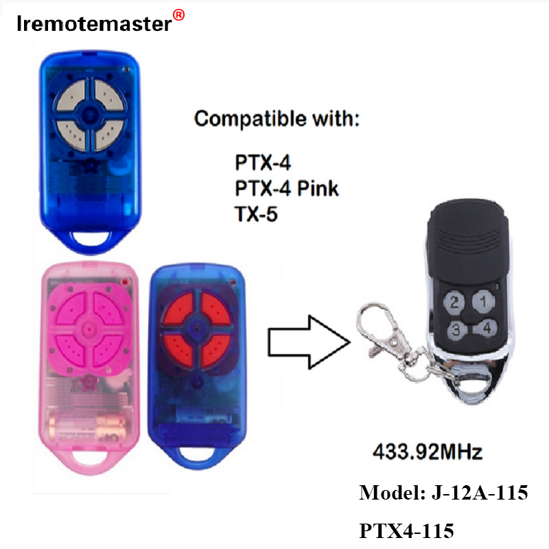 สำหรับ PTX4 433.92 MHz ประตูโรงรถประตูรีโมทคอนโทรล Rolling Code